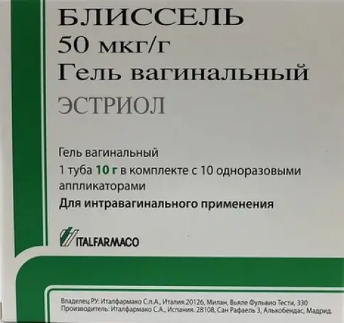 Блиссель гель вагинальный Туба 50мкг/г 10г + апплик.№10 произодства Италфармако
