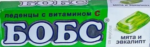 Бобс мята-эвкалипт Леденцы №10 произодства Фабрика Де Балас Сао Джоо СА