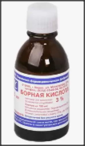 Борной к-ты спиртовой р-р Флакон 3% 25мл произодства Ф. фабрика (Киров)