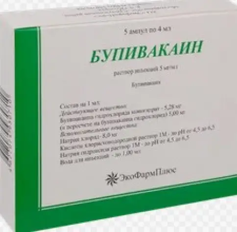 Бупивакаин Ампулы 0.5% 4мл №5 произодства Экофарм Плюс