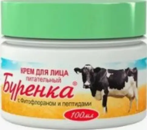 Бурёнка крем для лица питательный с фитофлораном и пептидами
