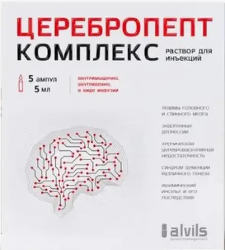 Церебропепт Р-р д/инъекций 5мл №5 произодства Алвилс ООО