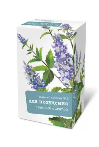Чай Алтай №3 для похудения с кассией и мятой Фильтр-пакеты 2г №30 произодства Алтайский Кедр ЗАО