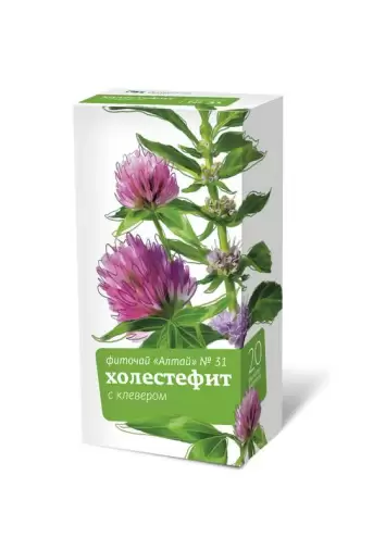 Чай Алтай №31 Холестефит с клевером Фильтр-пакеты 2г №20 произодства Алтайский Кедр ЗАО