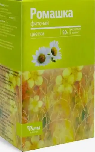 Чай Ромашка Упаковка 50г произодства Фармгрупп ООО