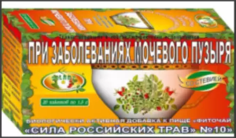 Чай Сила Российских трав №10 При заболеваниях мочевого пузыря