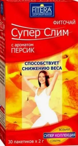 Чай Супер Слим персик Фильтр-пакеты №30 произодства Фитэра ООО
