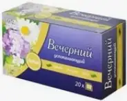 Чай Вечерний успокаивающий Фильтр-пакеты 1.5г №20 от Магнит Аптека Кронштадтский б-р 30 Б