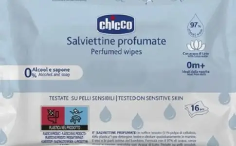 Chicco Салфетки влажные очищающие для детей Упаковка 16шт. произодства Артсана С.п.а.