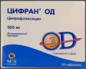 Цифран ОД Таблетки 500мг №10 от Сан Фармасьютикал Индастри