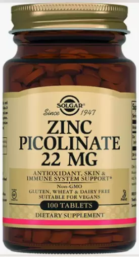 Цинка пиколинат Таблетки 22мг №100 произодства Солгар