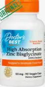 Цинка хелат Капсулы 50мг №90 от Doctors Best (Доктор Бест)