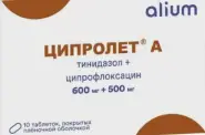 Ципролет А Таблетки 500мг+600мг №10 от Магнит Аптека Кронштадтский б-р 30 Б