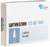 Цитиколин Р-р д/инъекций 125мг/мл 4мл №5 от Озон ФК ООО