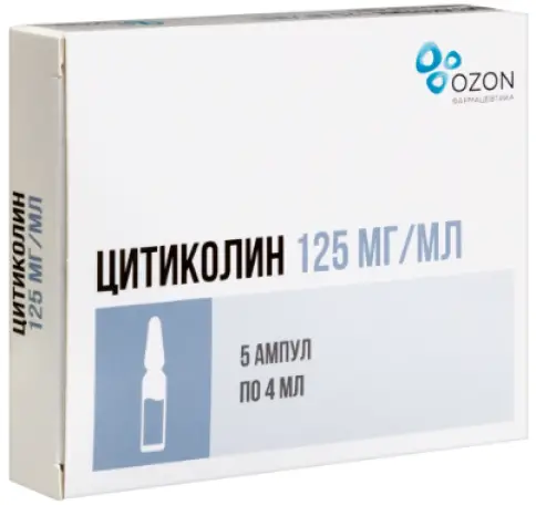 Цитиколин Р-р д/инъекций 125мг/мл 4мл №5 в Фрязино