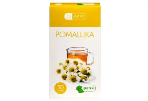 Цветки ромашки ФИТО Упаковка 30г произодства Здоровье Фирма ЗАО