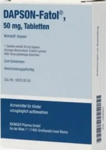 Дапсон-фатол Таблетки 50мг №100 произодства Германия