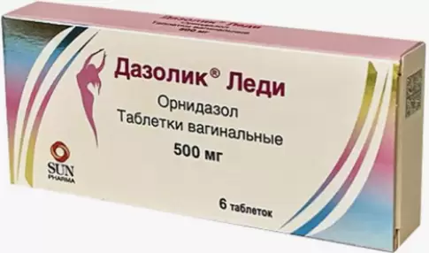 Дазолик леди Таблетки вагинальные 500мг №6 произодства Абди Ибрахим Иляч