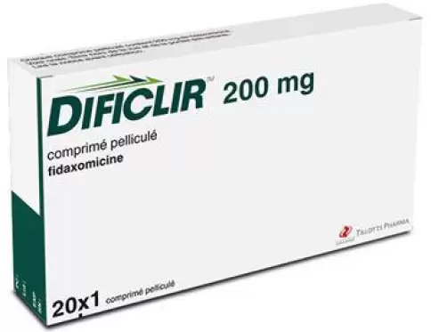 Дификлир Таблетки п/о 200мг №20 произодства Tillotts Pharma (Тиллотс Фарма)