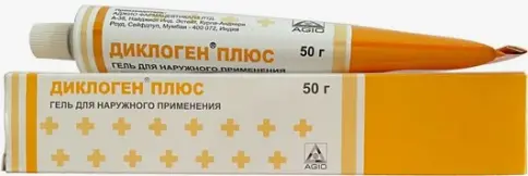 Диклоген Плюс Гель 1% 50г