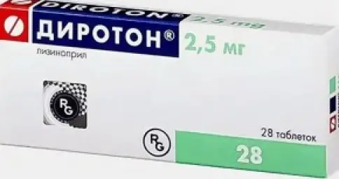 Диротон Таблетки 2.5мг №28 в Долгопрудном