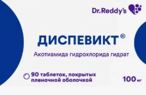 Диспевикт Таблетки п/о 100мг №90 произодства Доктор Реддис Лабораториз Лтд.