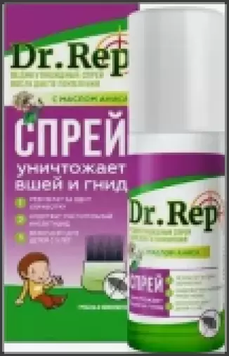 Доктор Реп ср-во педикулицидное Спрей+гребень 100мл произодства Химсинтез НПО