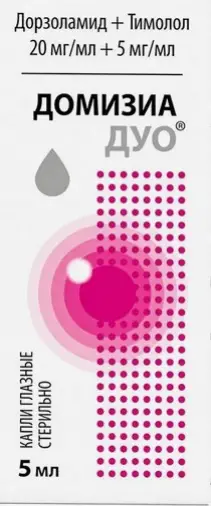 Домизиа Дуо Капли глазные 20мг+5мг/мл 5мл в Уфе