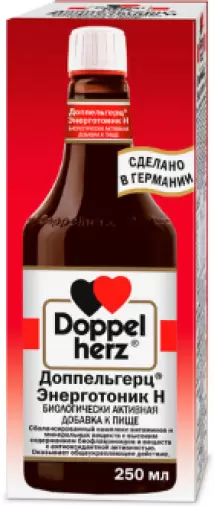 Доппельгерц Энерготоник Н Флакон 250мл произодства Квайссер Фарма ГмбХ