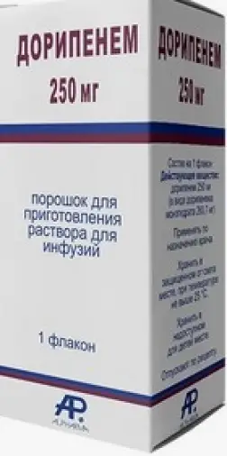 Дорипенем Порошок д/инфузии 250мг №1 произодства Рузфарма