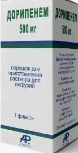 Дорипенем Порошок д/инфузии 500мг №1 произодства Рузфарма