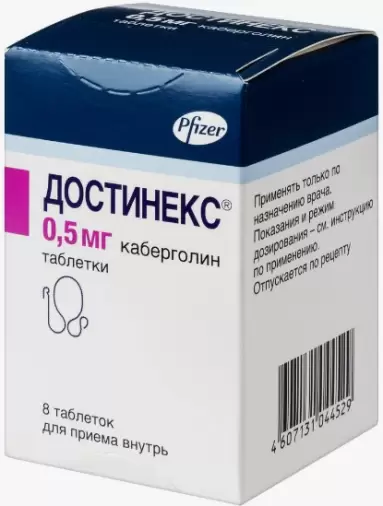 Достинекс Таблетки 500мкг №8
