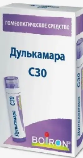 Дулькамара С30 Гранулы гомеопат. 4г №1 произодства Буарон Лаборатория