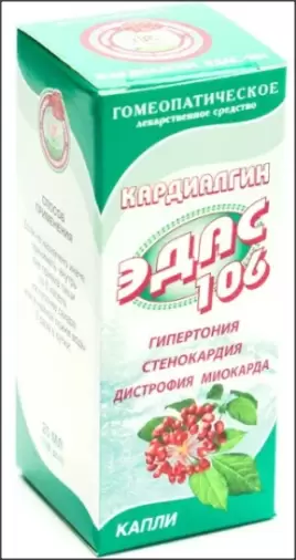 Эдас-106 Кардиалгин (при серд.-сосуд.заб.) Капли 25мл произодства ЭДАС Холдинг