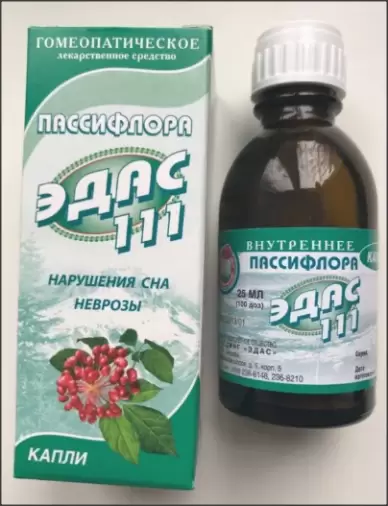 Эдас-111 Пассифлора (при неврозах) Капли 25мл произодства ЭДАС Холдинг