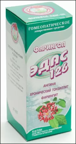 Эдас-126 Фарингол (при ангине) Капли 25мл произодства ЭДАС Холдинг