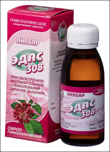 Эдас-308 Анабар (при ОРВИ) Сироп 100мл произодства ЭДАС Холдинг