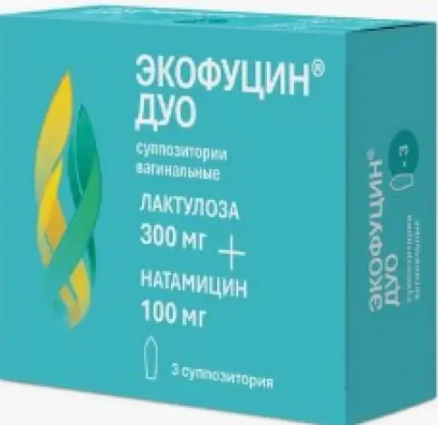Экофуцин Дуо Свечи вагинальные 300 мг+100 мг №3