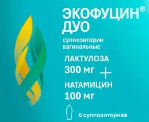 Экофуцин Дуо Свечи вагинальные 300 мг+100 мг №6