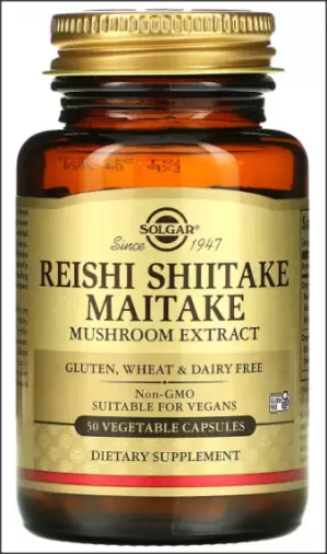 Экстракт грибов Рейши, Шиитаке и Мейтаке Капсулы №50 произодства Солгар