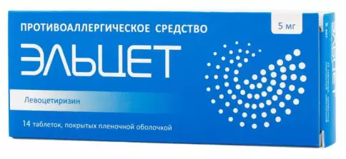 Эльцет Таблетки п/о 5мг №14 произодства Оболенское ФП ЗАО