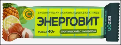 Энерговит Плитка 40г произодства Синтез ОАО