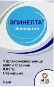 Эпинепта Капли глазные 0.05% 5мл от Сан Фармасьютикал Индастри