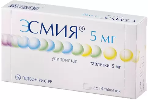Эсмия Таблетки 5мг №28 произодства Гедеон Рихтер
