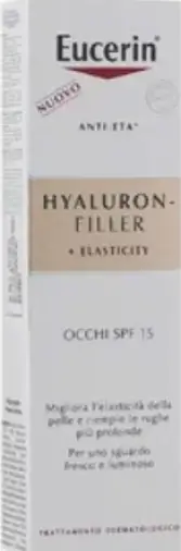 Eucerin Hyaluron-filler+elasticity Эуцерин Гиалурон Крем для кожи вокруг глаз антивозрастной Туба (SPF 20+) 15мл