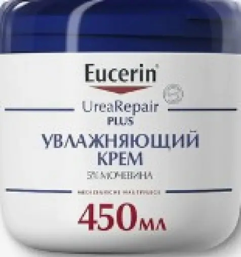 Eucerin UreaRepair Plus Эуцерин УреаРепейр Плюс Крем увлажняющий для сухой и огрубевшей кожи 5% мочевины+керамиды+NMF Банка 450мл