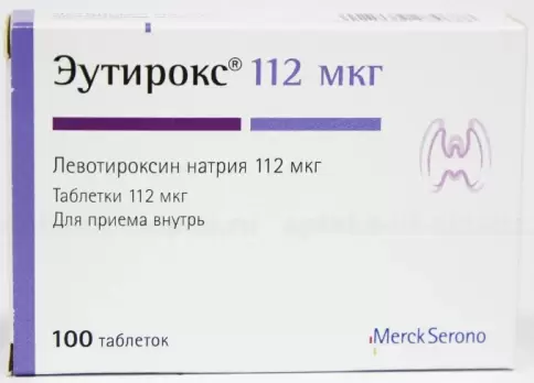 Эутирокс Таблетки 112мг №100 в Твери