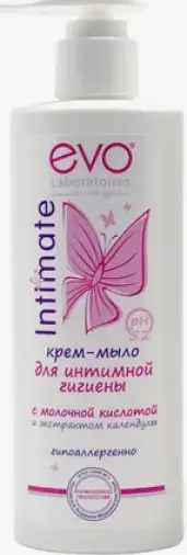 Evo Эво крем-мыло для интимной гигиены с календулой Флакон с дозатором 200мл произодства Аванта