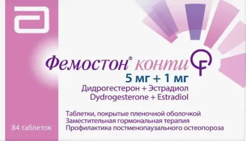 Фемостон конти Таблетки 1 мг+5 мг №84