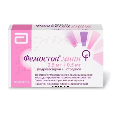 Фемостон мини Таблетки п/о 2.5мг+0.5мг №28 произодства Эббот